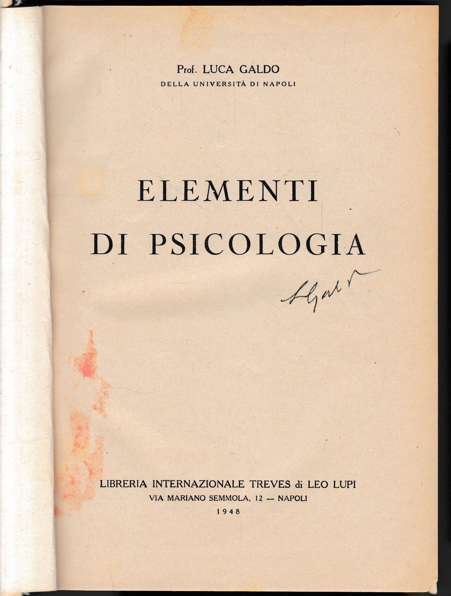 Elementi di Psicologia - copertina
