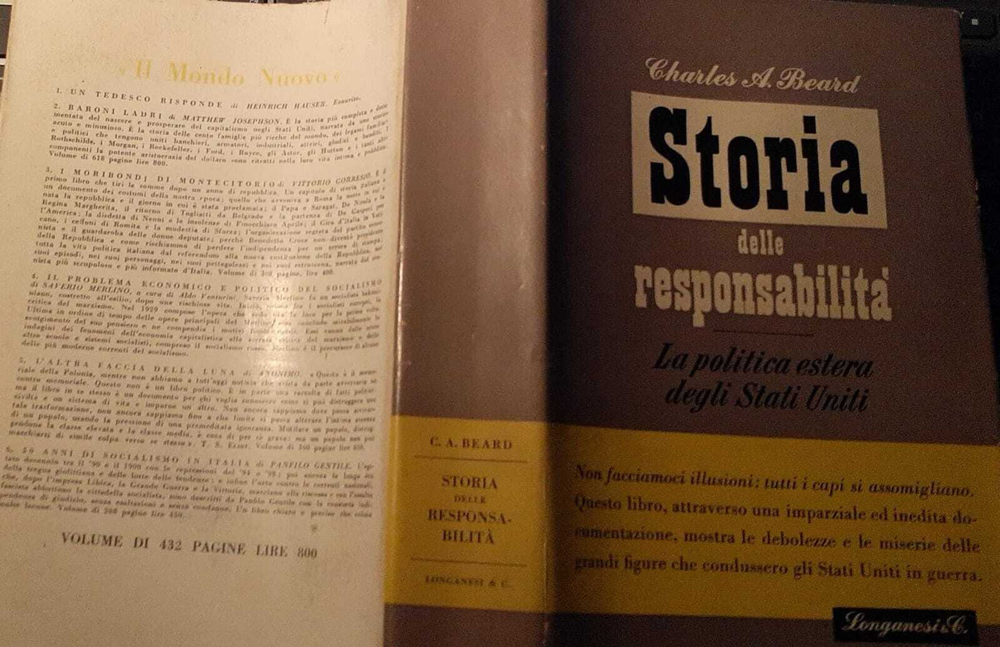 Storia delle responsabilita'. La politica estera degli Stati Uniti - copertina