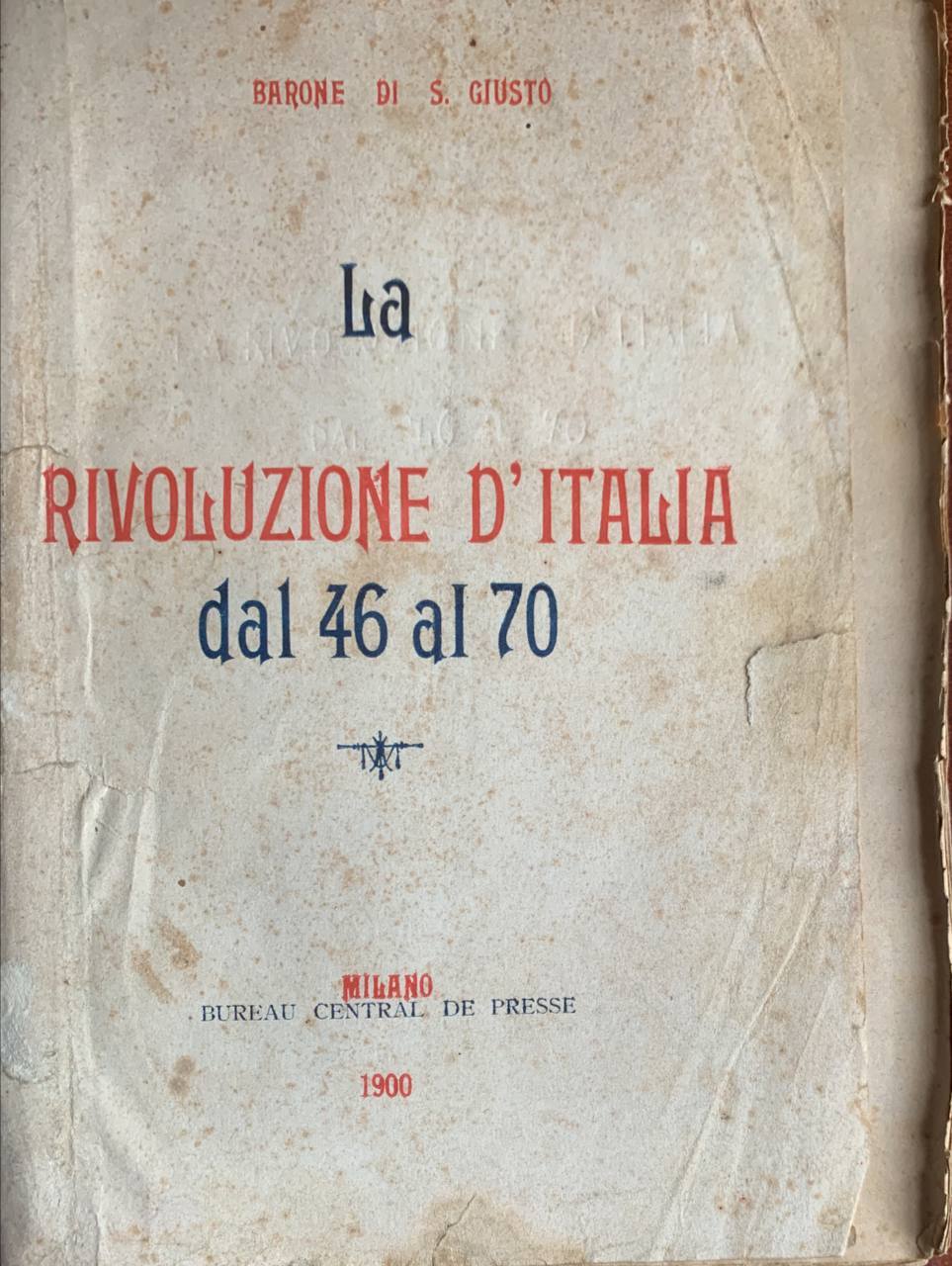 La rivoluzione d'Italia dal '46 al '70 - copertina