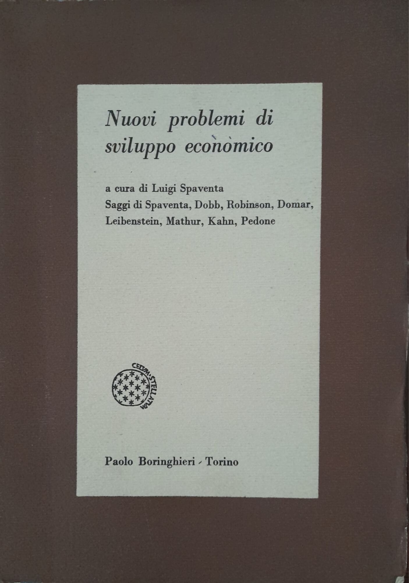 Nuovi problemi di sviluppo economico - copertina