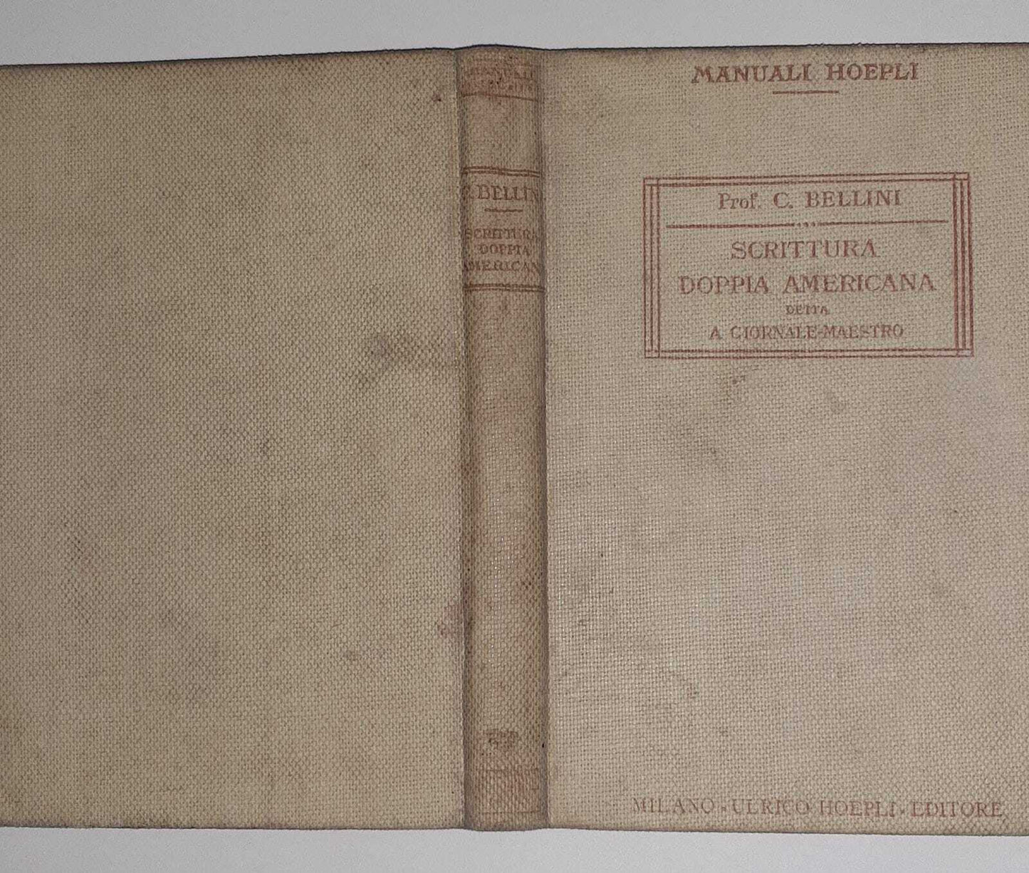 Scrittura doppia americana detta a giornale maestro - copertina