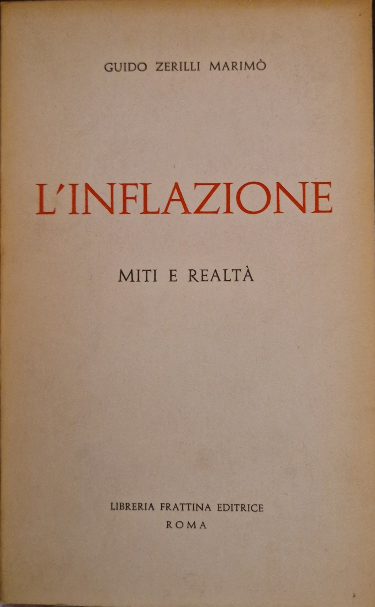 L'inflazione. Miti e realtà - copertina