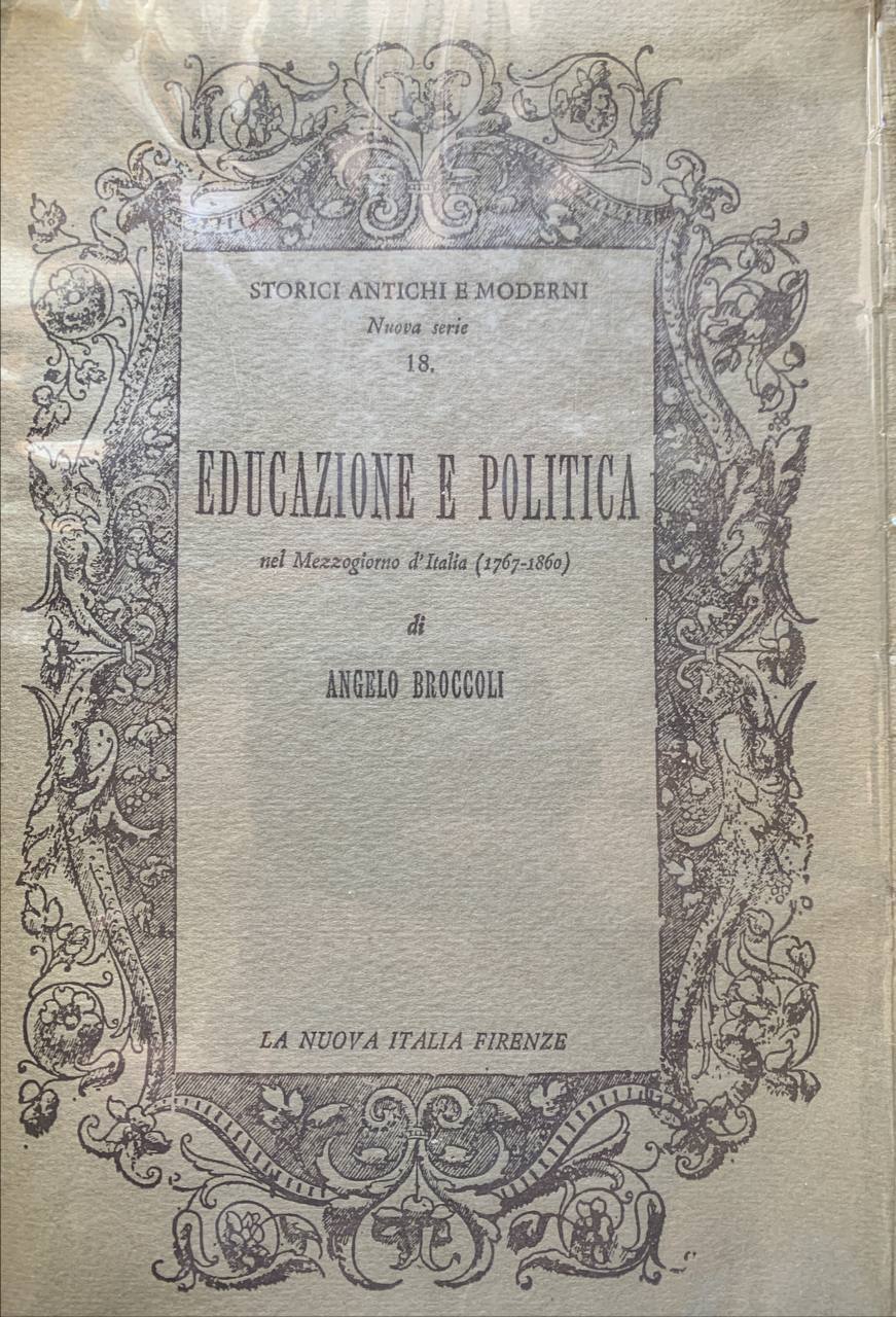 Educazione e politica nel Mezzogiorno d'Italia - copertina