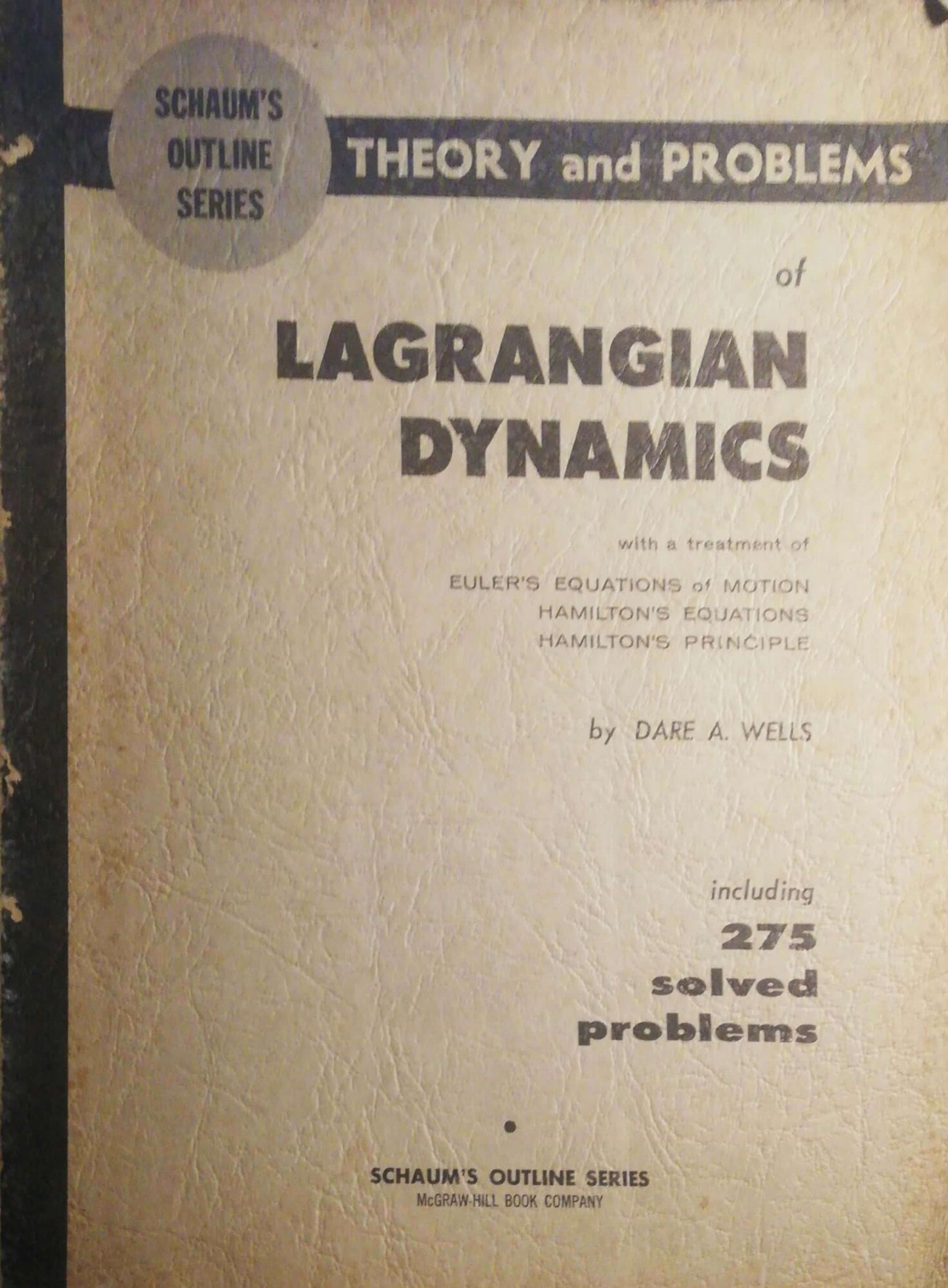 Theory and problems of Lagrangian Dynamics - copertina