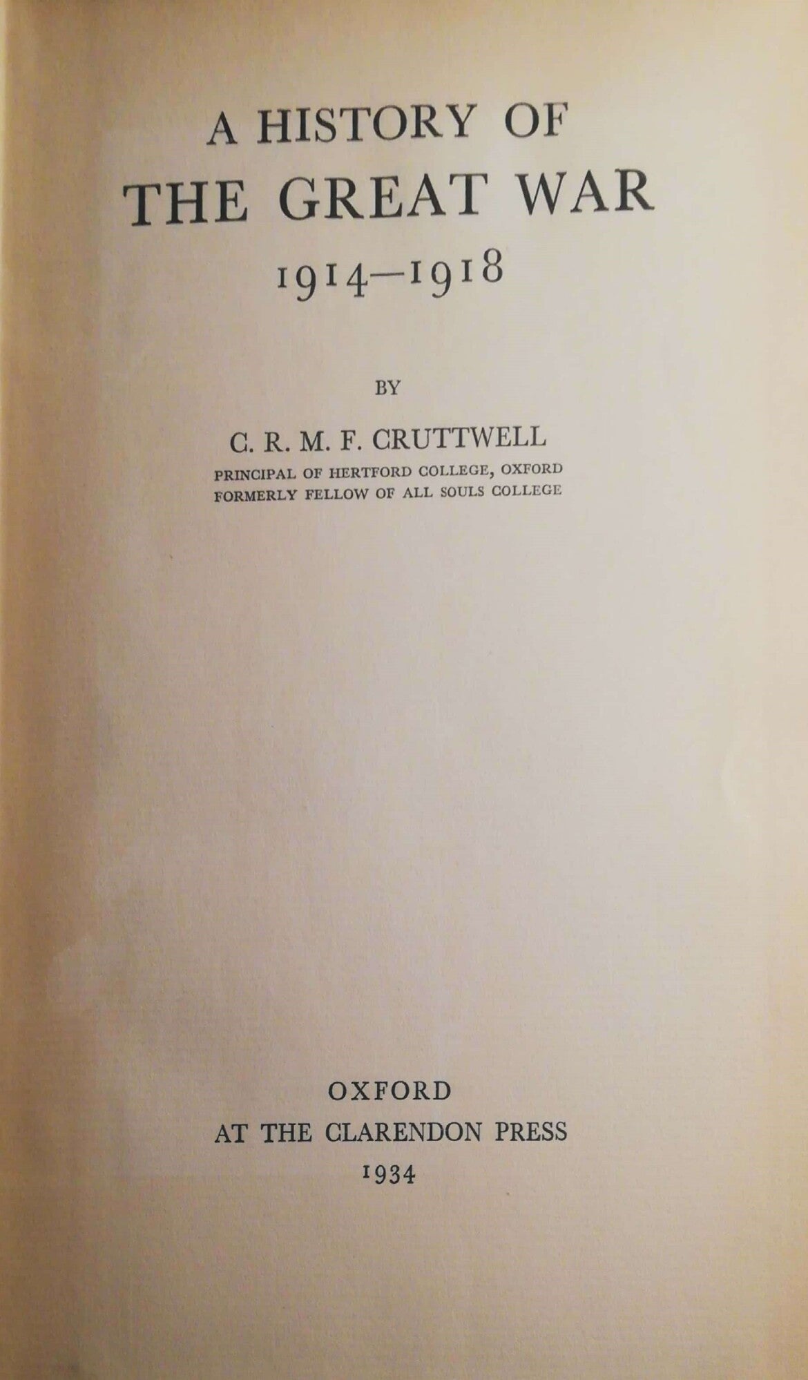 A History of the great war 1914-1918 - copertina