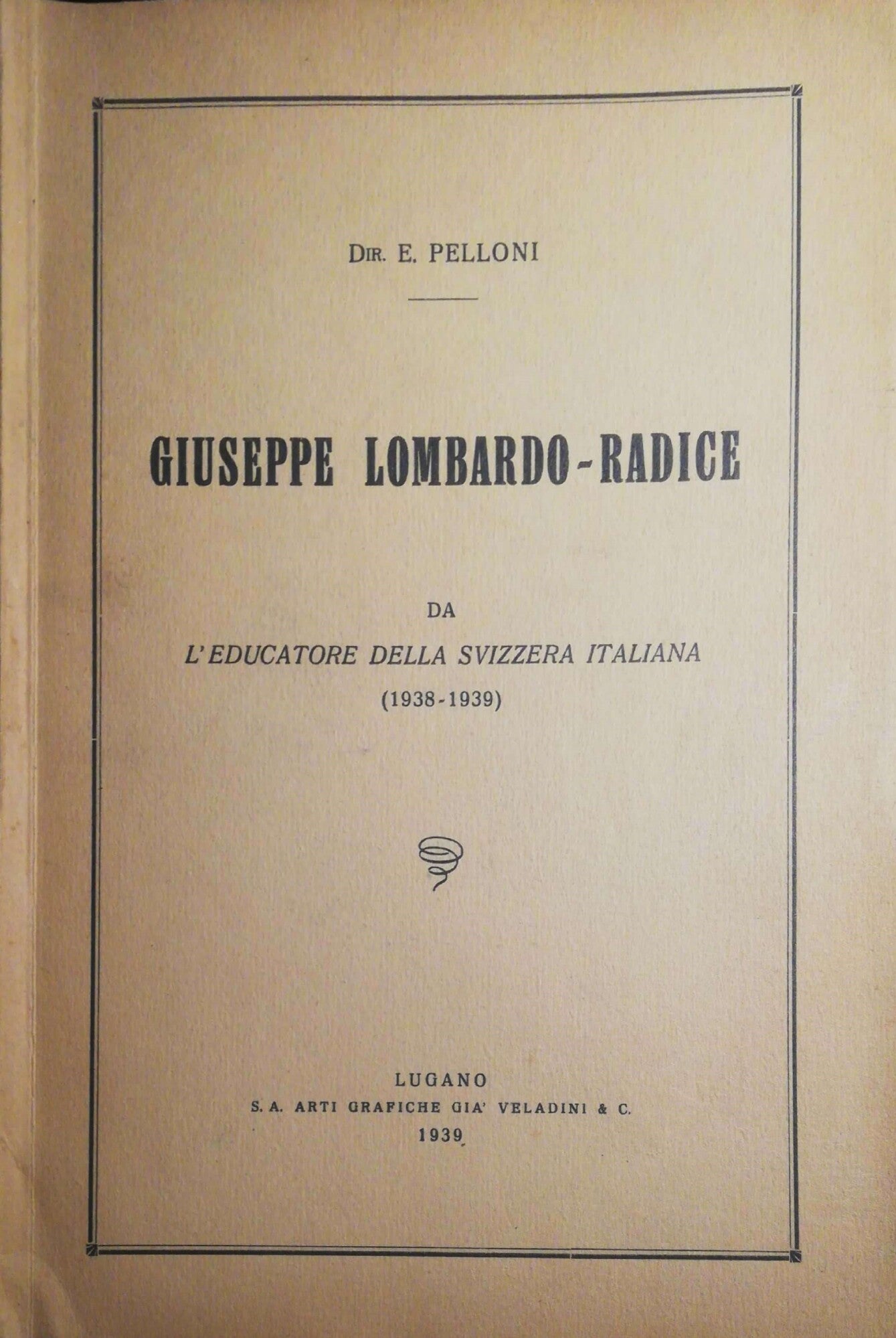 L'educatore della Svizzera italiana - copertina