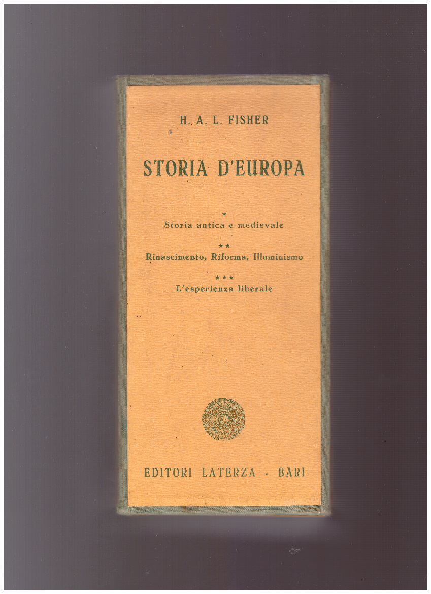 STORIA D'EUROPA VOL I, II, III - copertina