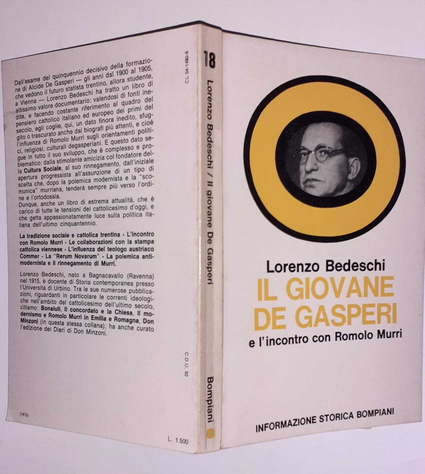 Il giovane De Gasperi e l'incontro con Romolo Murri - copertina