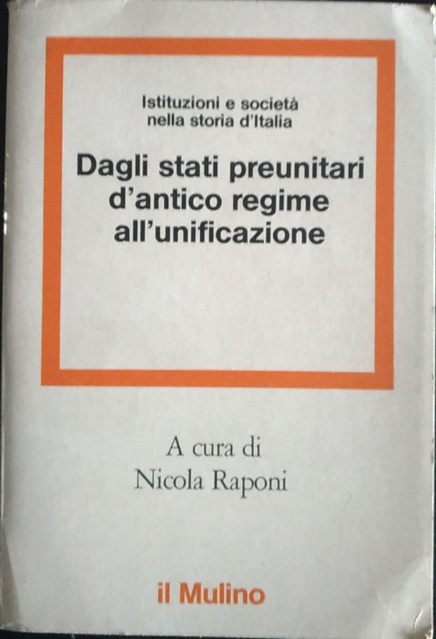 Dagli stati preunitari d'antico regime all'unificazione - copertina