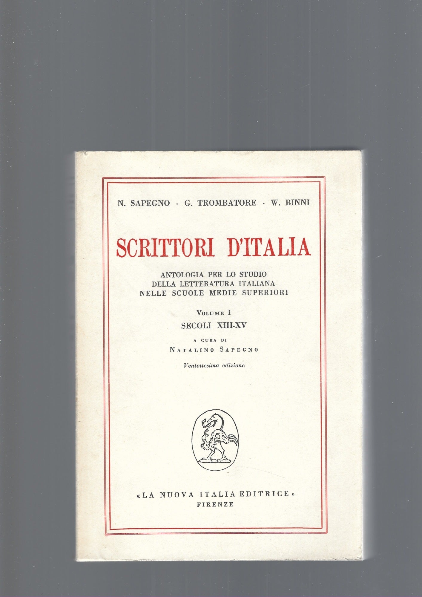 SCRITTORI D' ITALIA - copertina