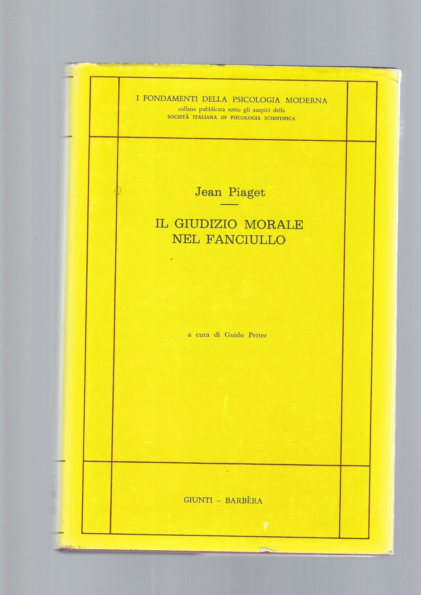 IL GIUDIZIO MORALE NEL FANCIULLO - copertina