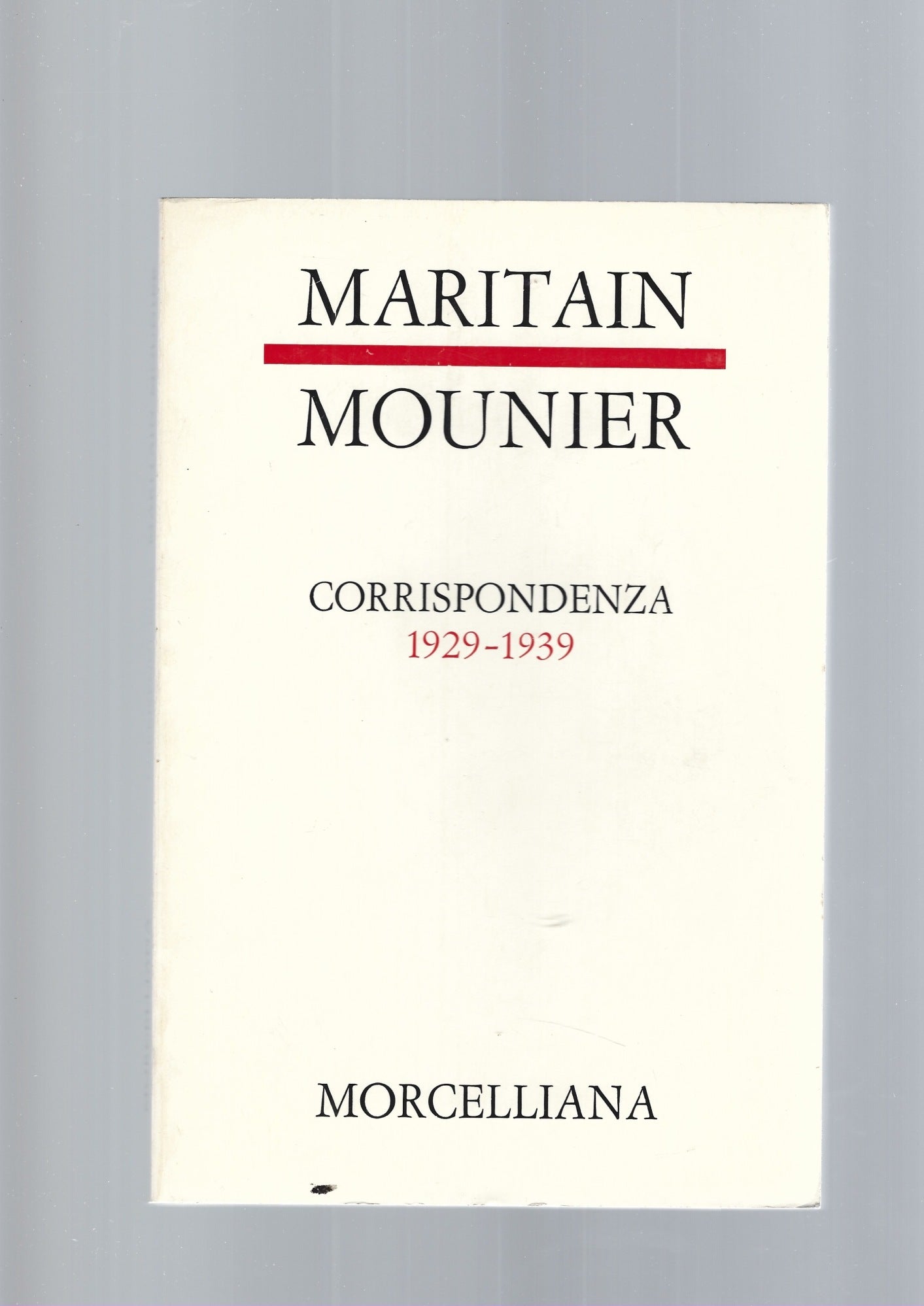 CORRISPONDENZA 1929-1939 - copertina