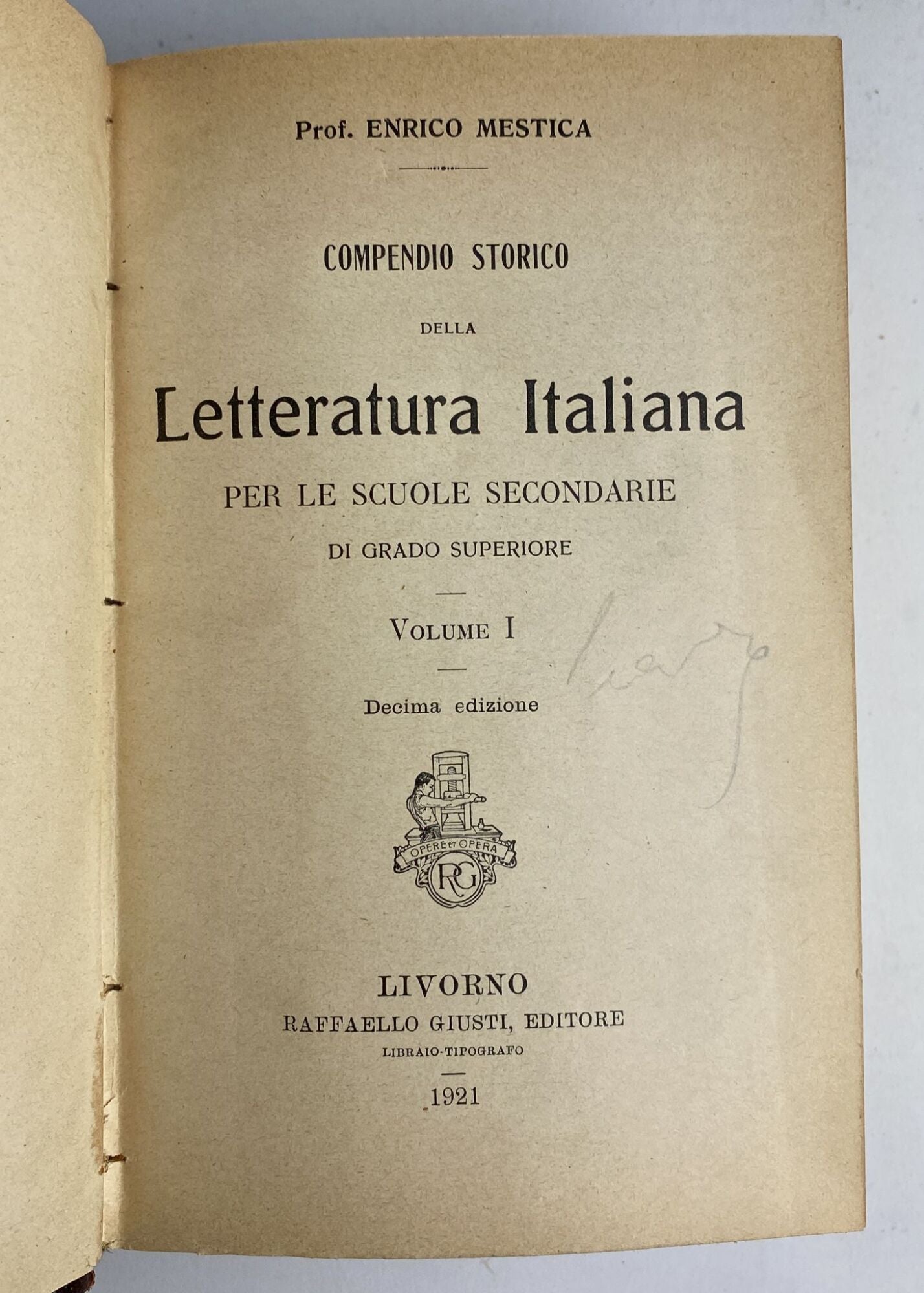 Compendio storico della letteratura italiana (2 volumi) - copertina
