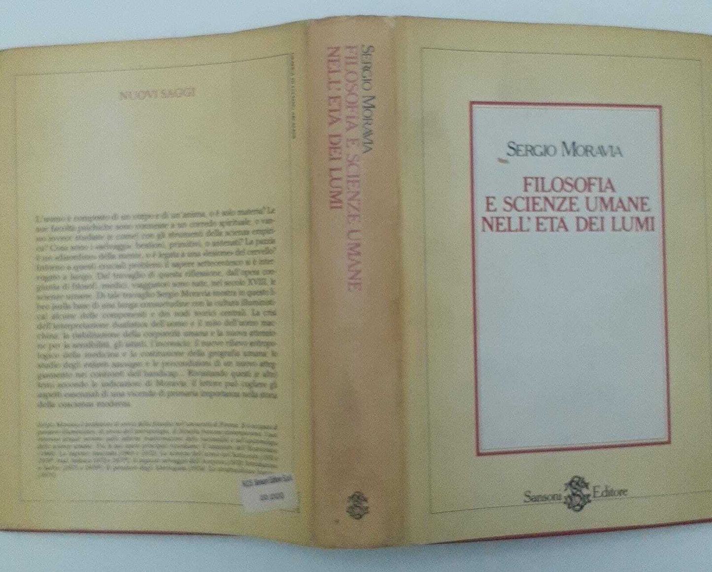 Filosofia e scienze umane nell'età dei lumi - copertina