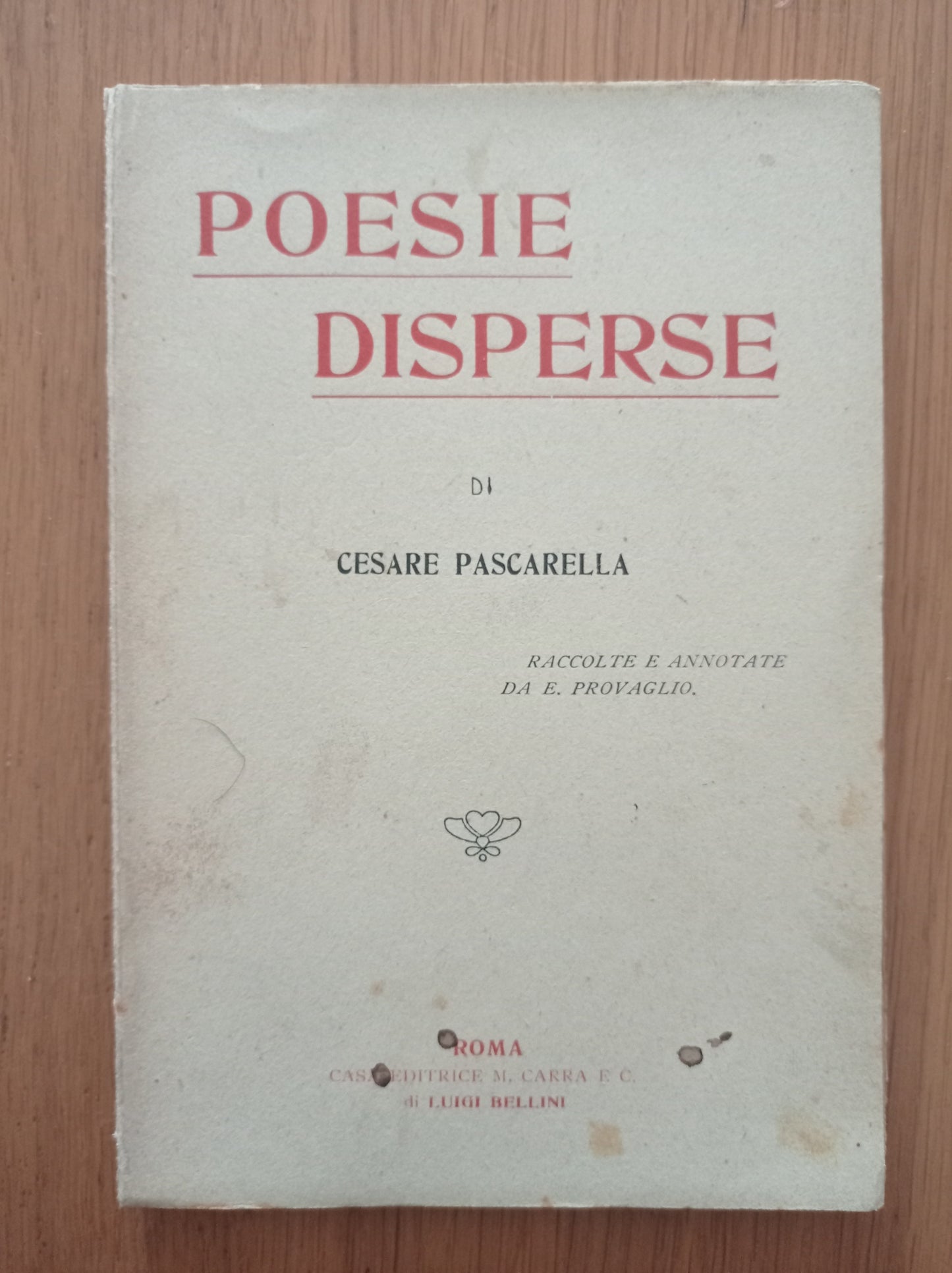 Poesie disperse - copertina