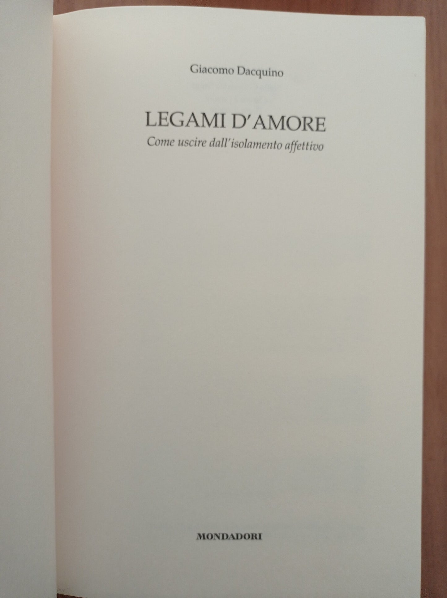 Legami d'amore. Come uscire dall'isolamento affettivo - copertina