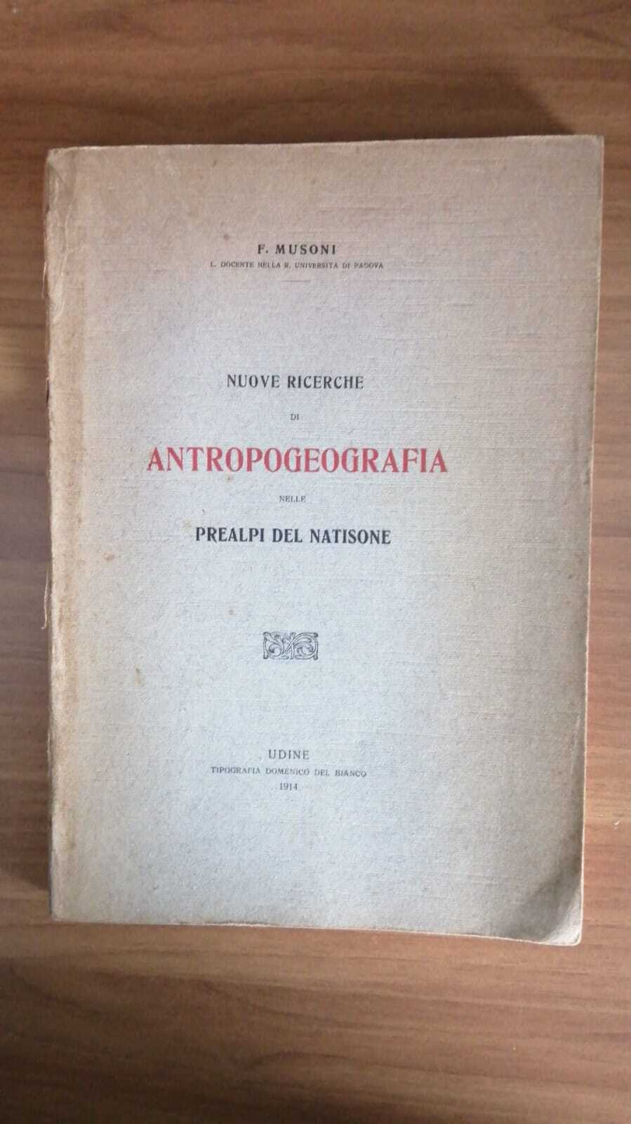 Nuove ricerche di antropogeografia nelle Prealpi del Natisone - copertina
