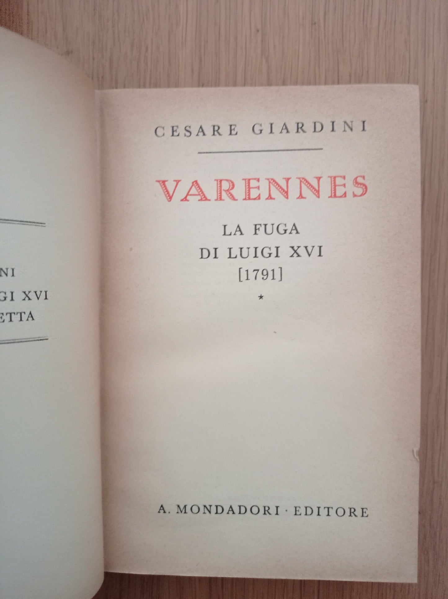 Varennes la fuga di Luigi XVI (1791) - copertina