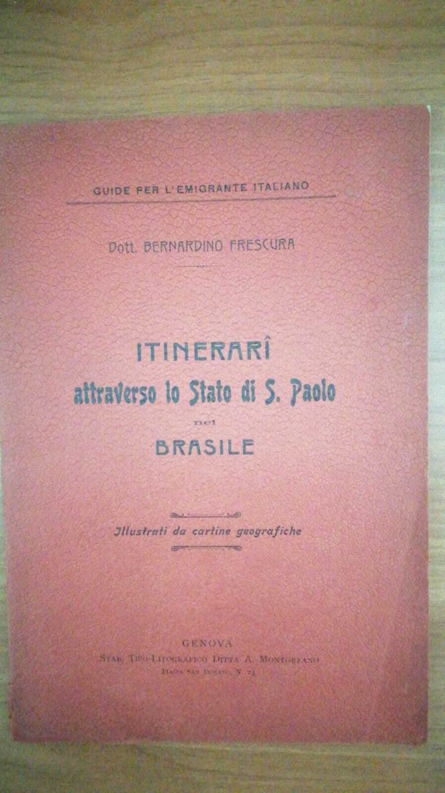 Itinerari attraverso lo stato di San Paolo ( Brasile ) - copertina