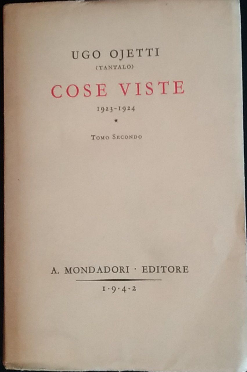 Cose viste. 1923-1924 - copertina