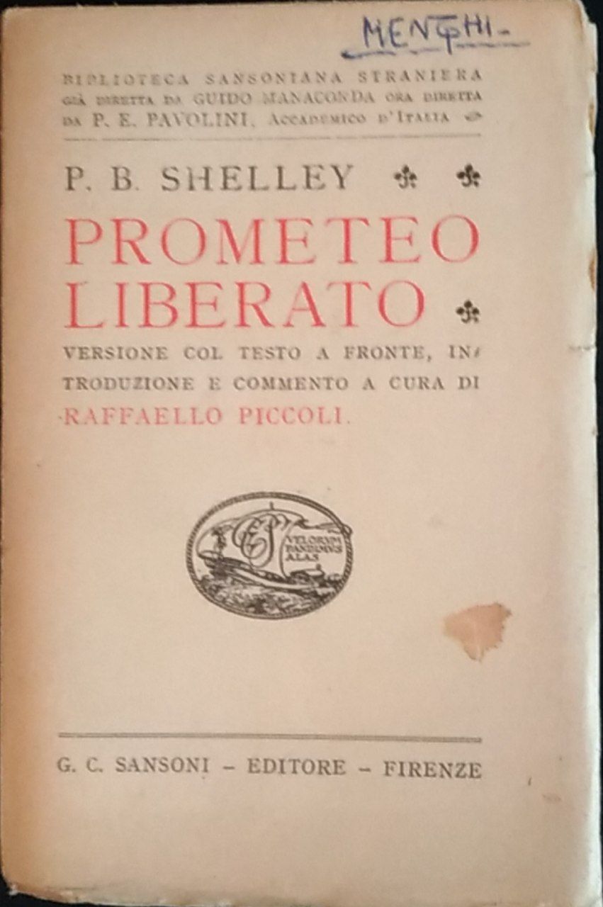 Prometeo liberato - copertina