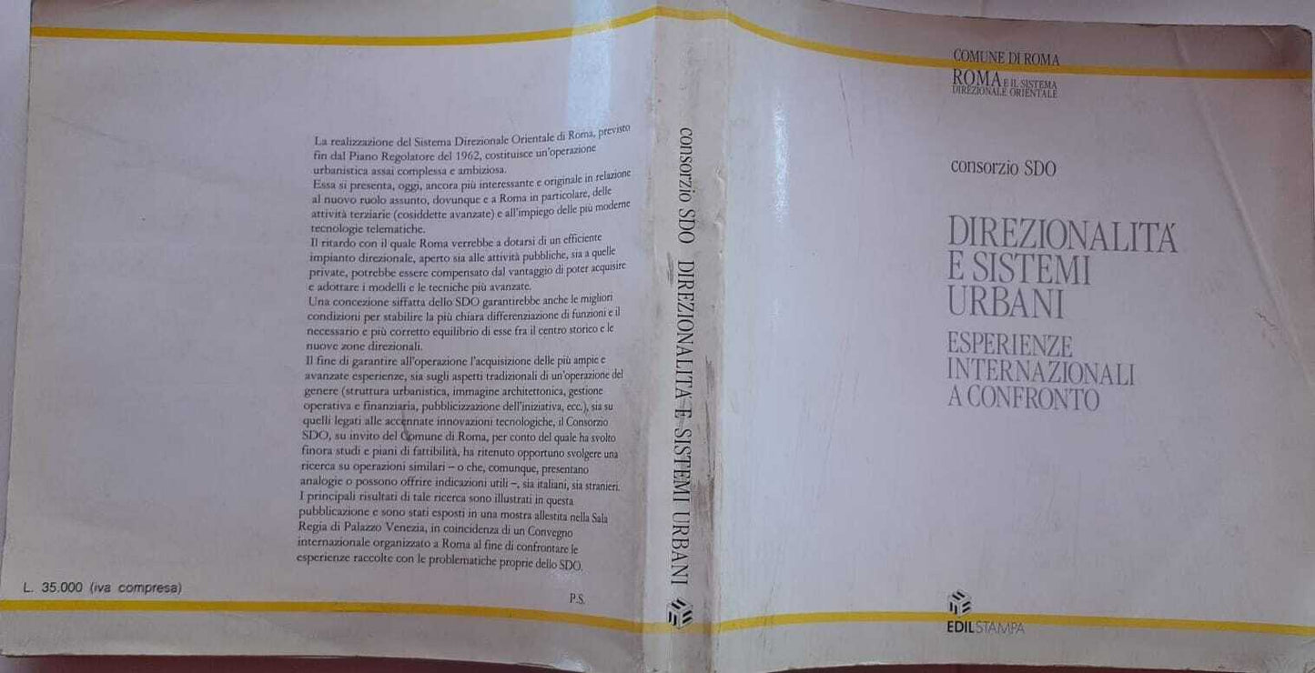 Direzionalità e sistemi urbani. Esperienze internazionali a confronto - copertina