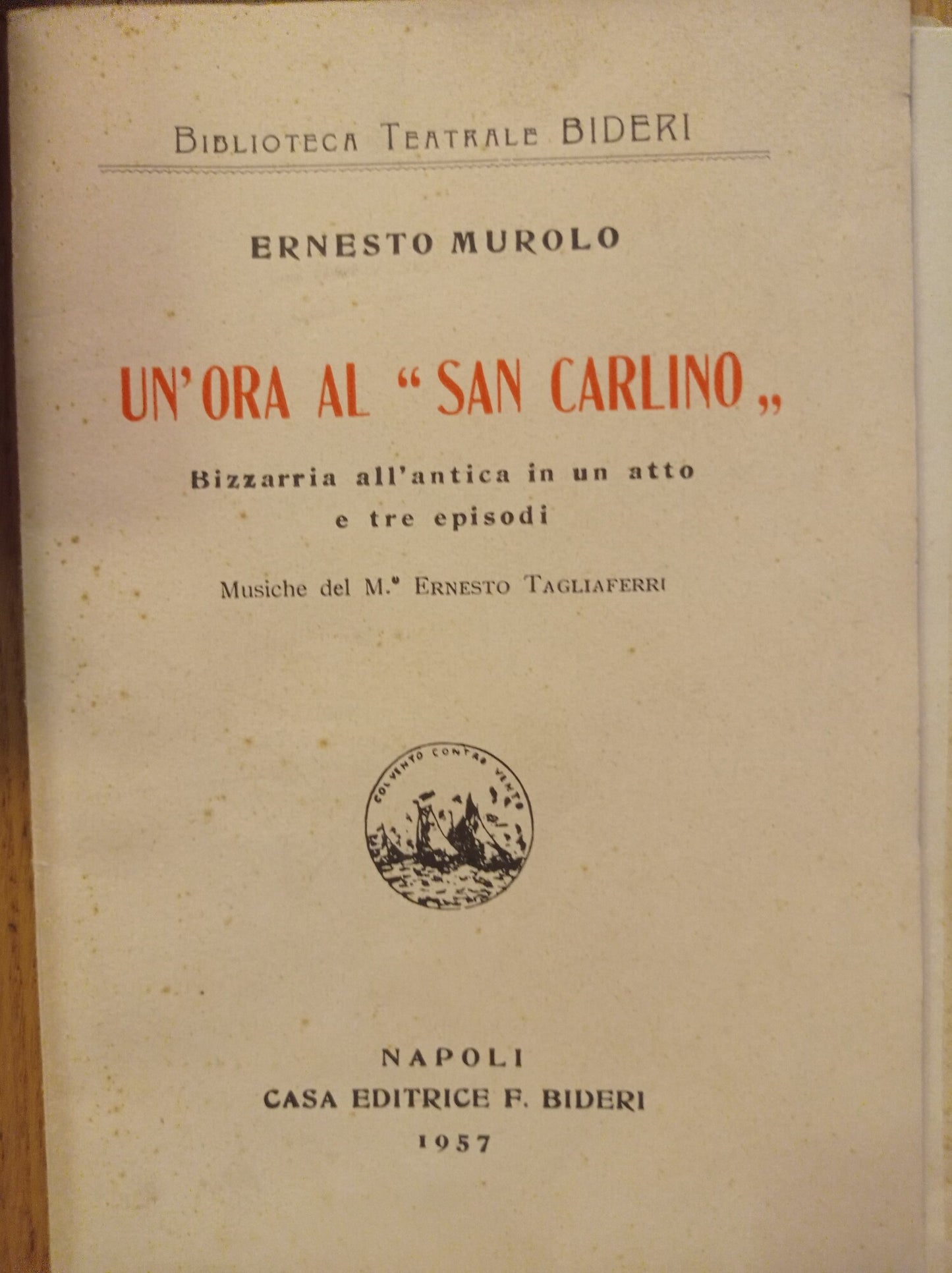 Un'ora al "San Carlino" - copertina