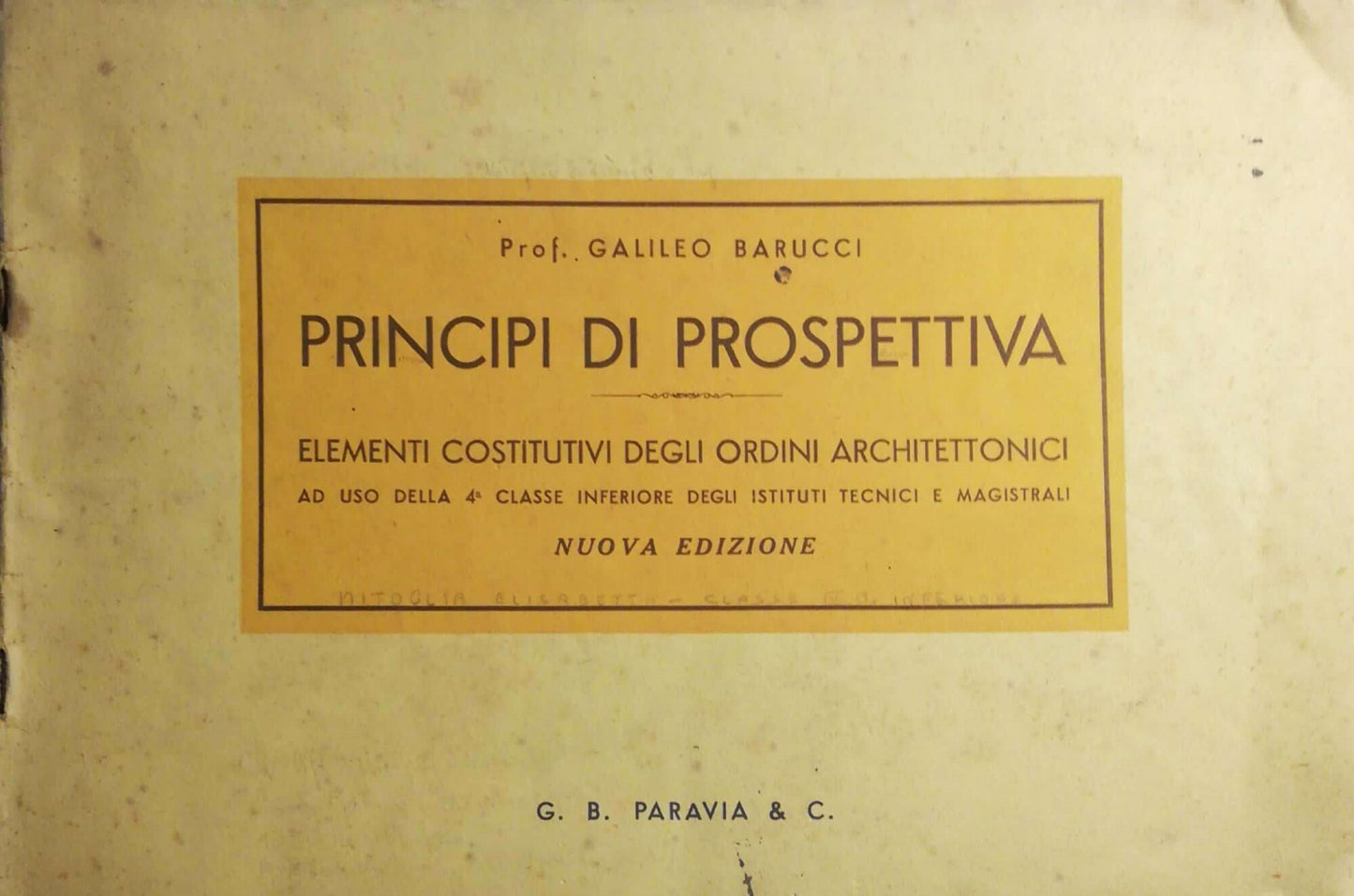 Principi di prospettiva - copertina