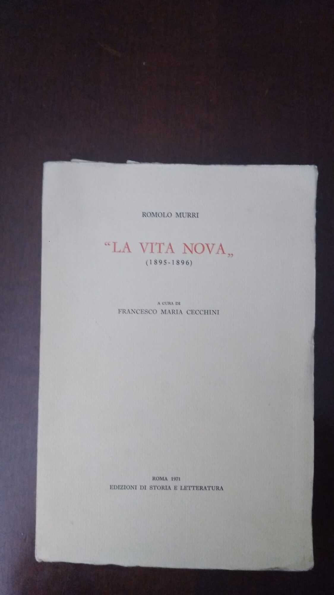 La Vita Nova (1895-1896) - copertina