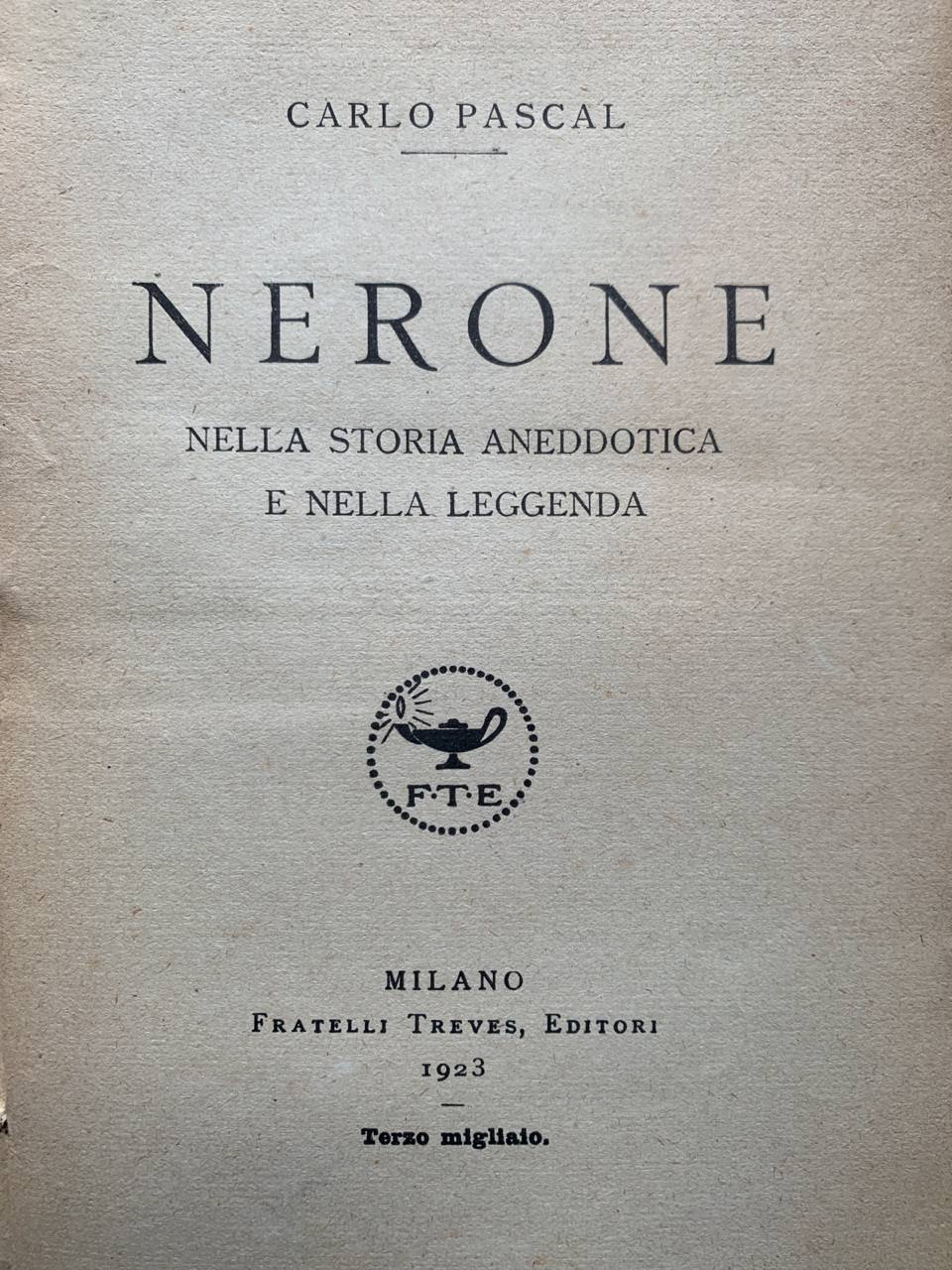Nerone nella storia aneddotica e nella leggenda - copertina