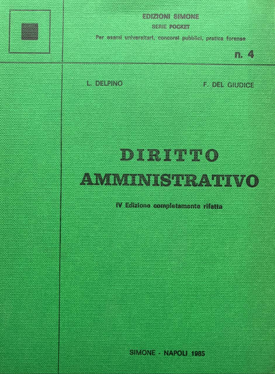 Diritto amministrativo - copertina
