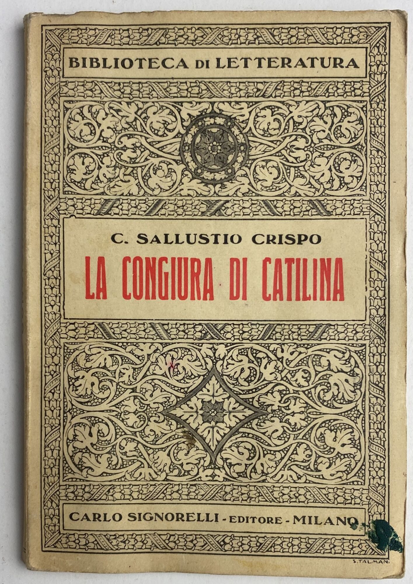 La congiura di Catalina - copertina