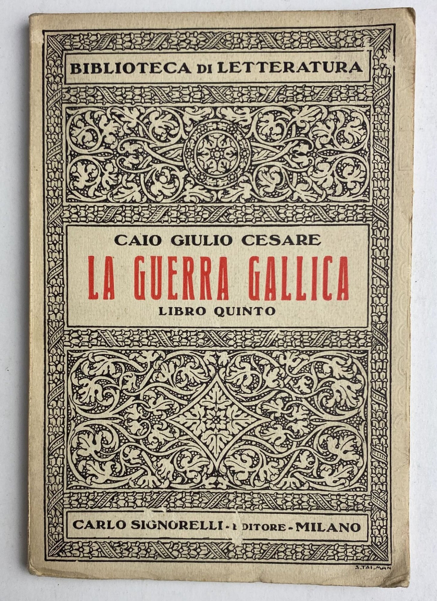 La guerra gallica. Libro quinto - copertina
