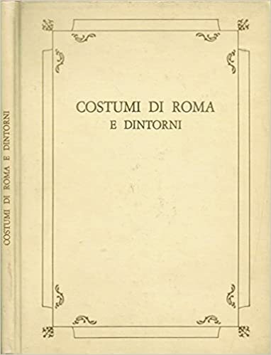 Costumi di Roma e Dintorni. - copertina