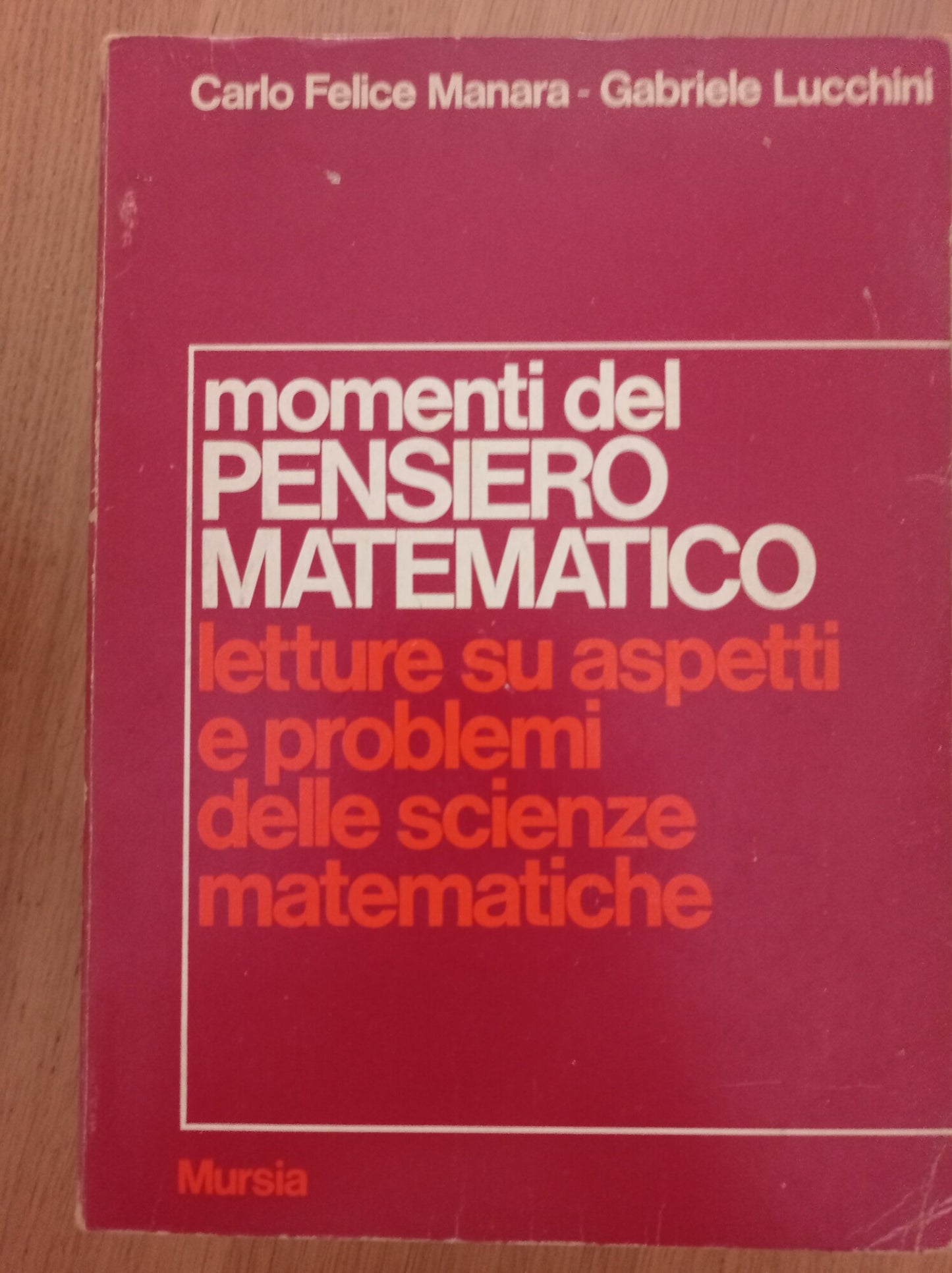 Letture su aspetti e problemi delle scienze matematiche - copertina