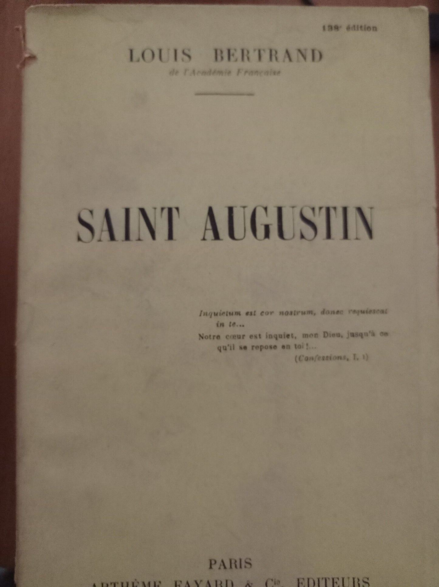 Saint Augustin - copertina