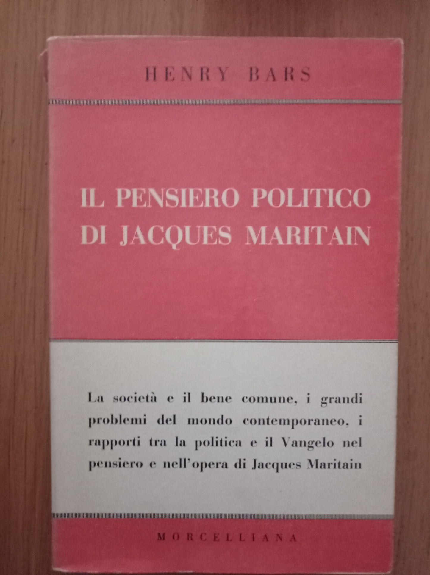 Il pensiero politico di Jacques Maritain - copertina
