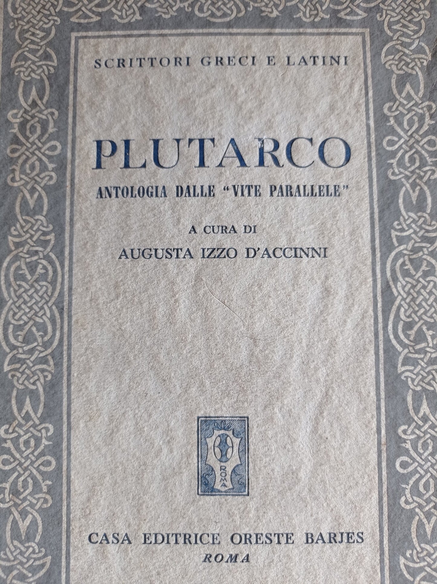 Antologia dalle "vite parallele" - copertina