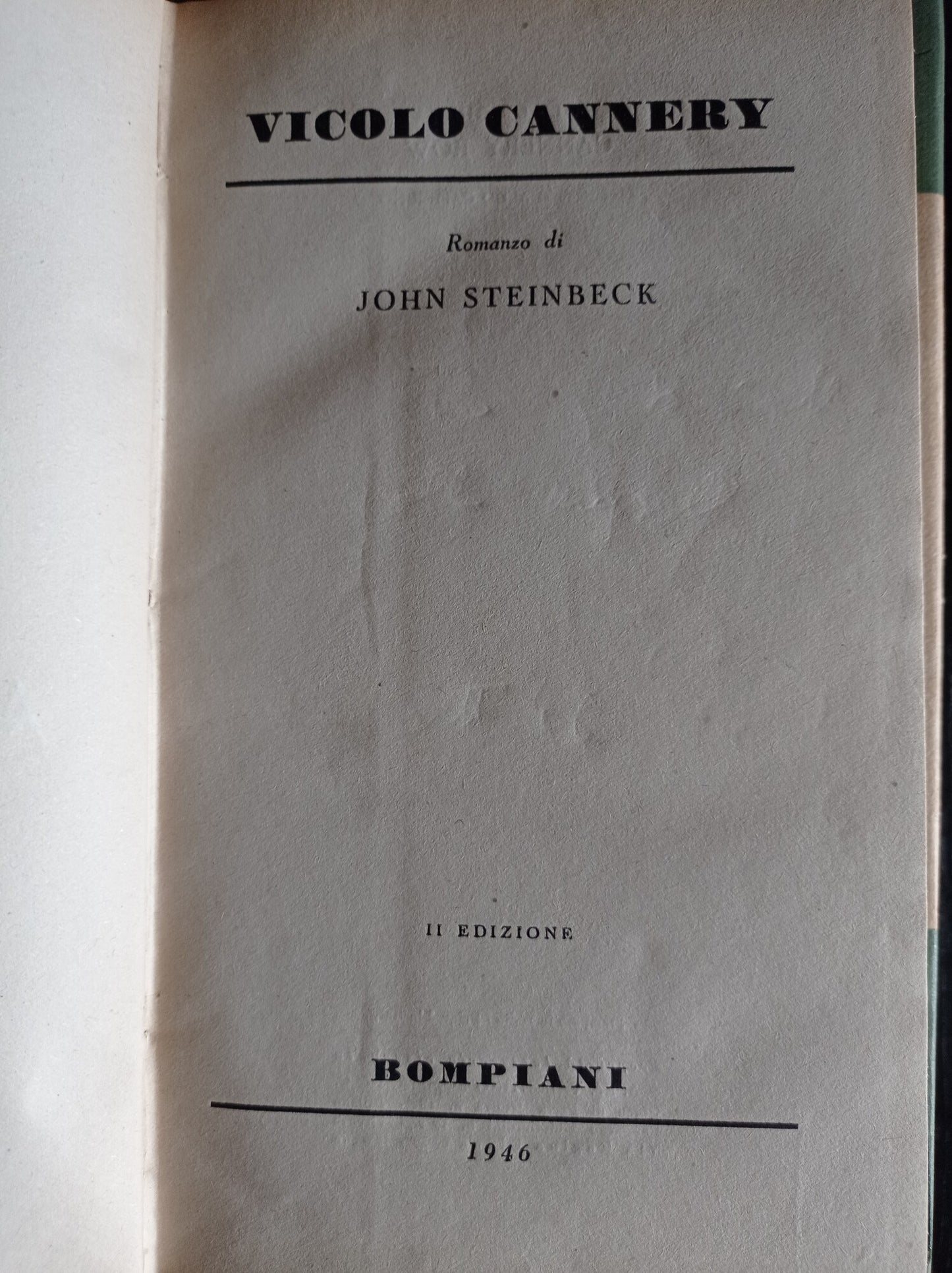 Vicolo Cannery - copertina