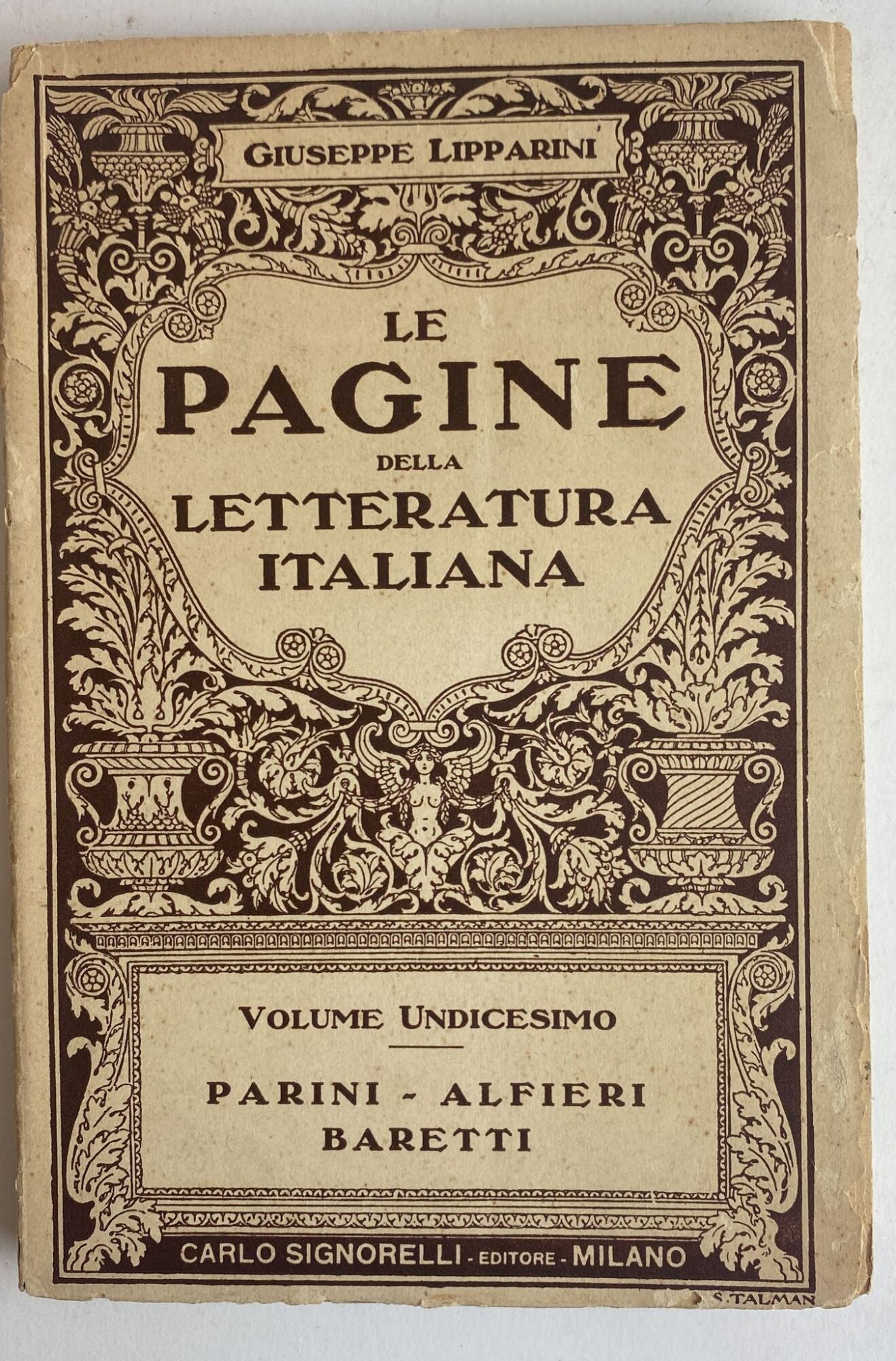 Le pagine della letteratura italiana. Volume undicesimo. Parini - Alfieri - Baretti - copertina