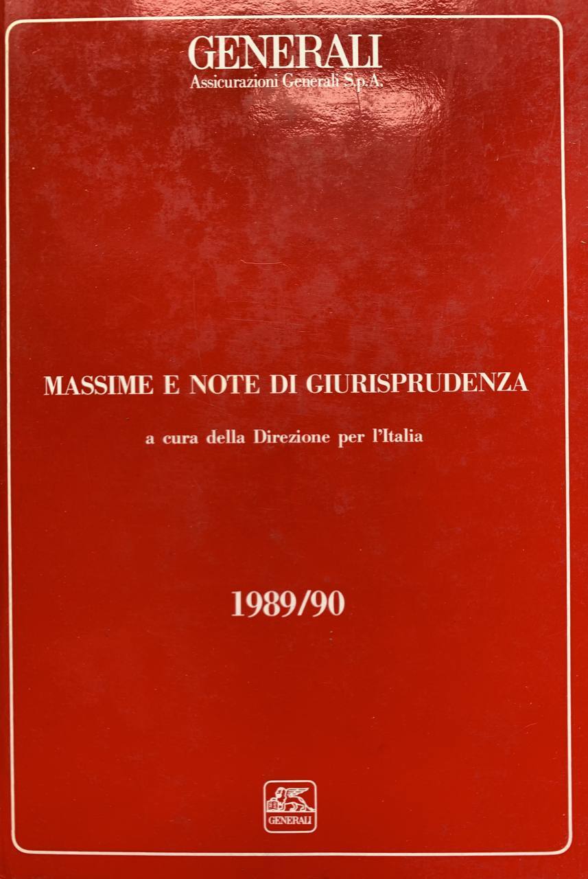 Massime e note di giurisprudenza - copertina