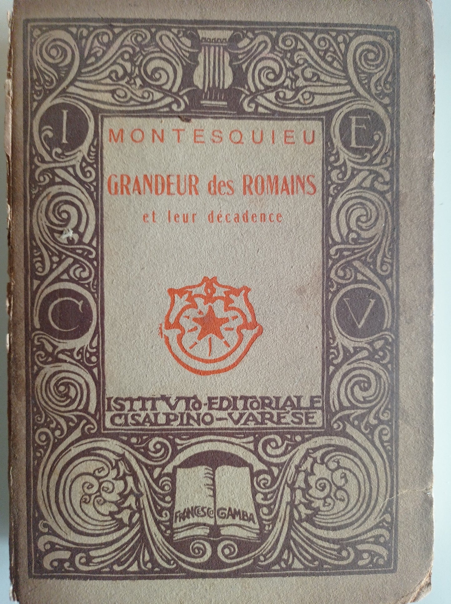 Grandeur des romains et leur decadence - copertina