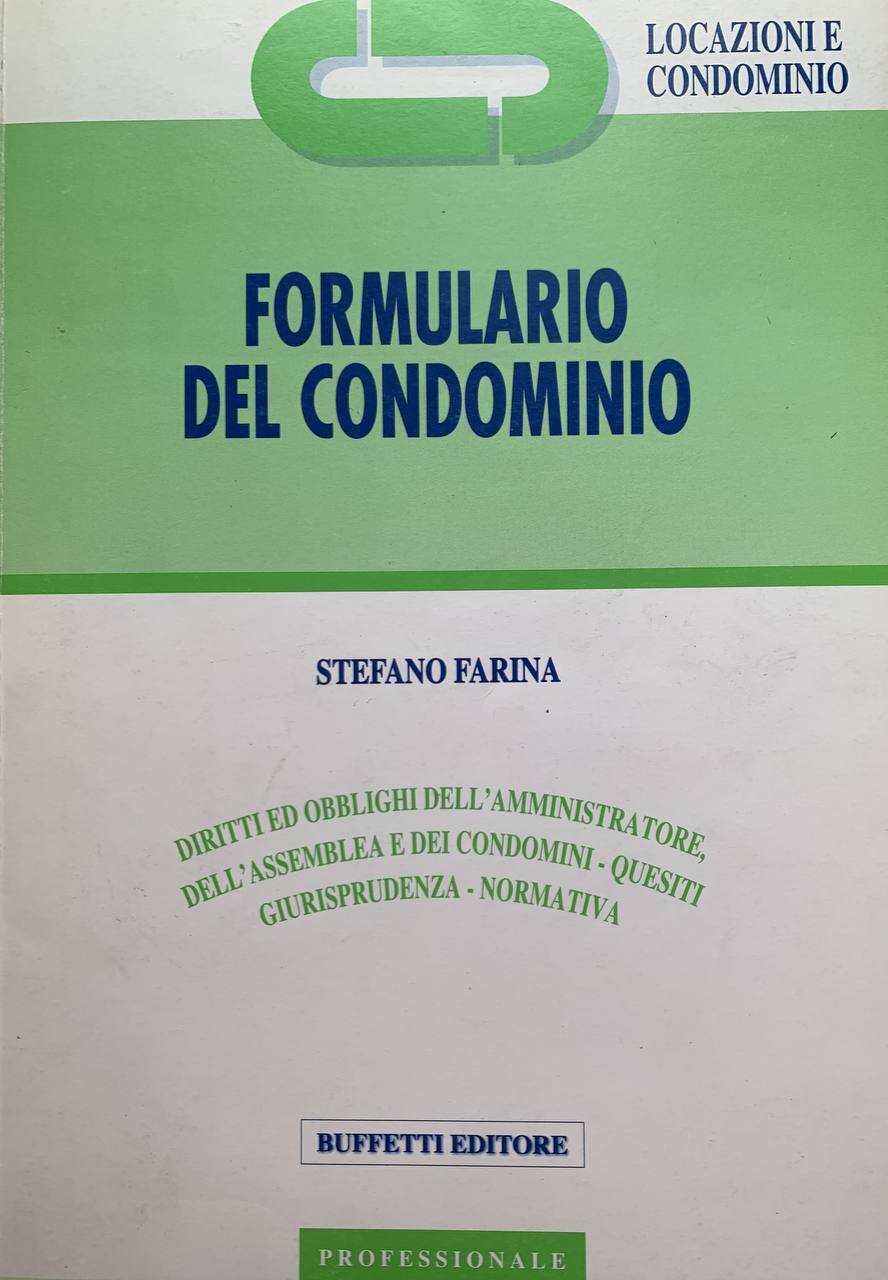 Formulario del condominio - copertina