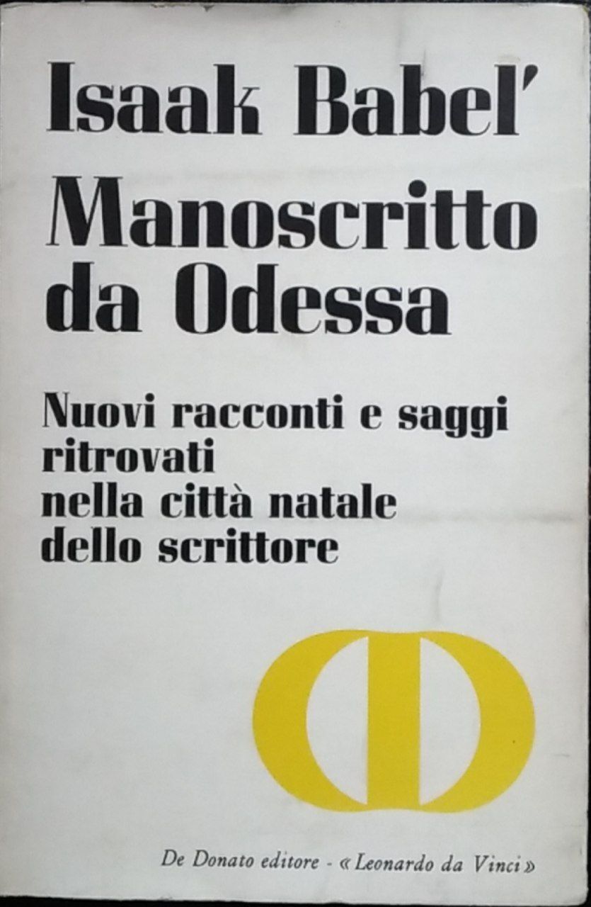 Manoscritto da Odessa - copertina