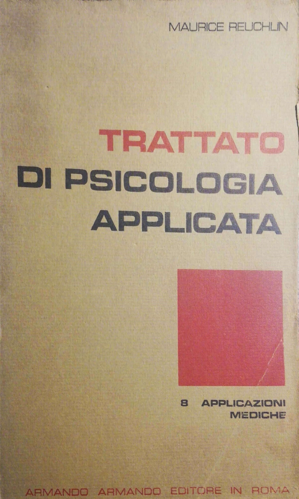 Trattato di psicologia applicata - copertina