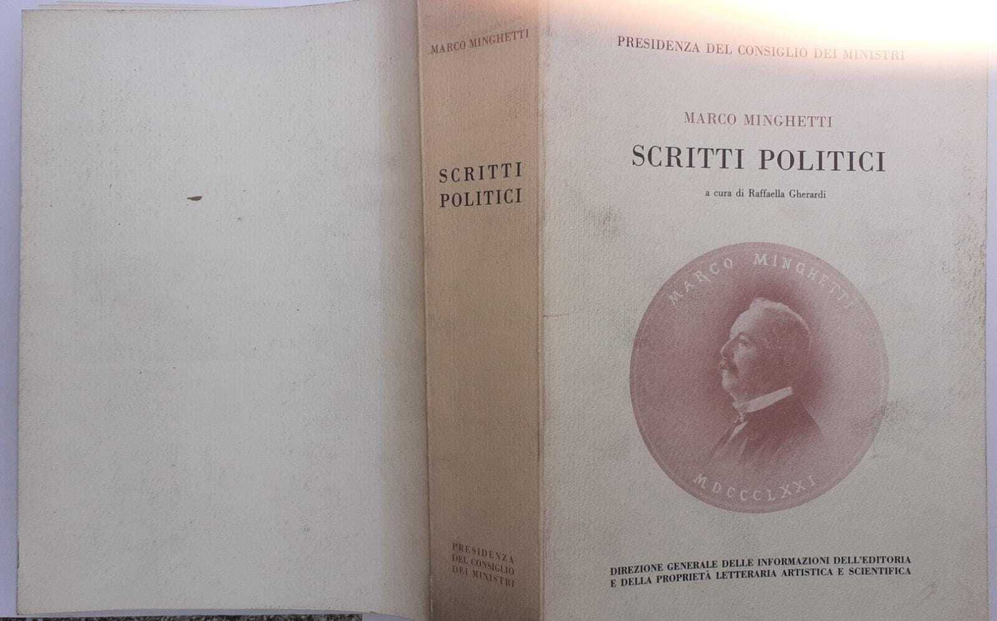 Marco Minghetti scritti politici - copertina