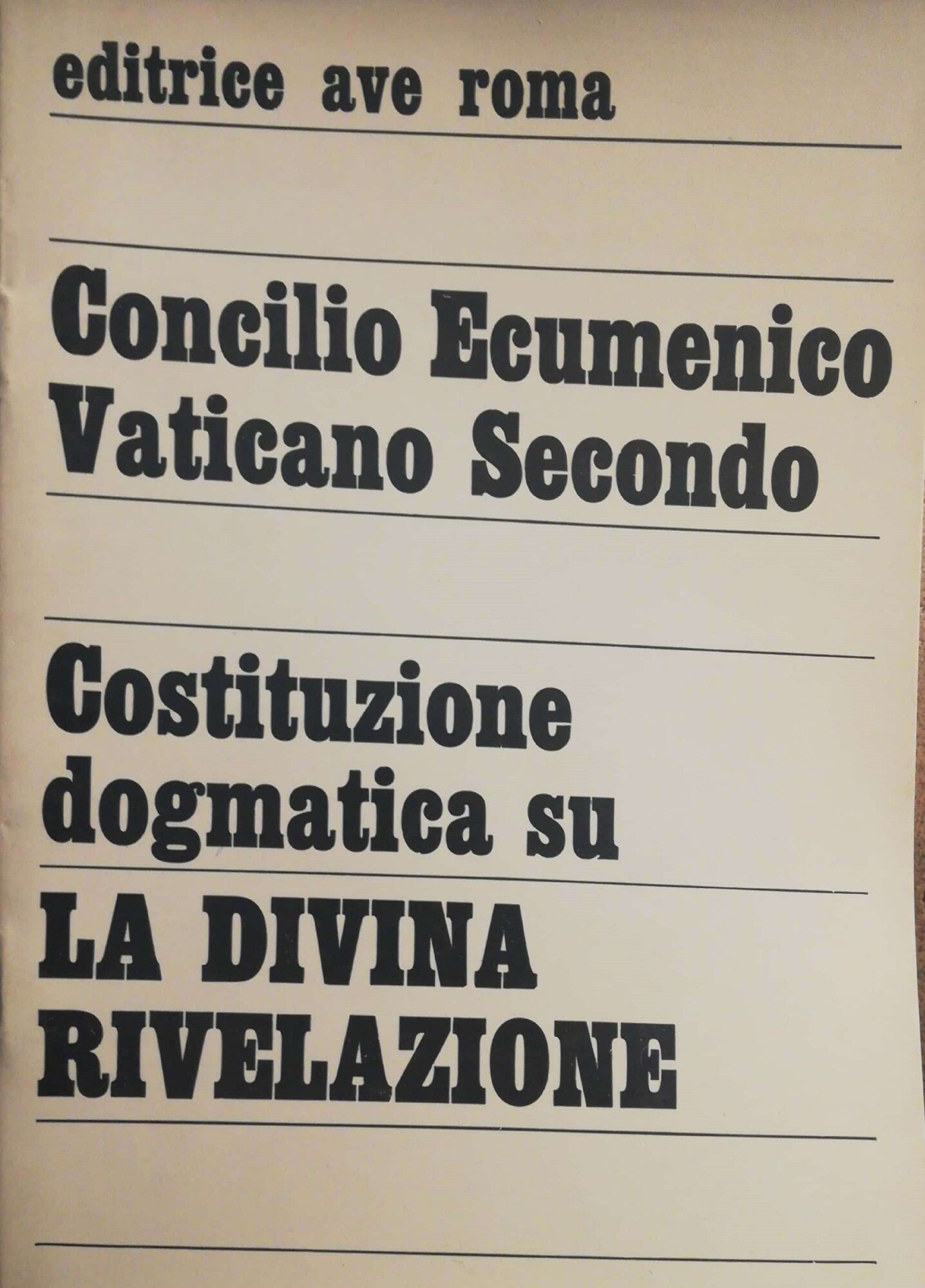 Costituzione dogmatica su la Divina Rivelazione - copertina
