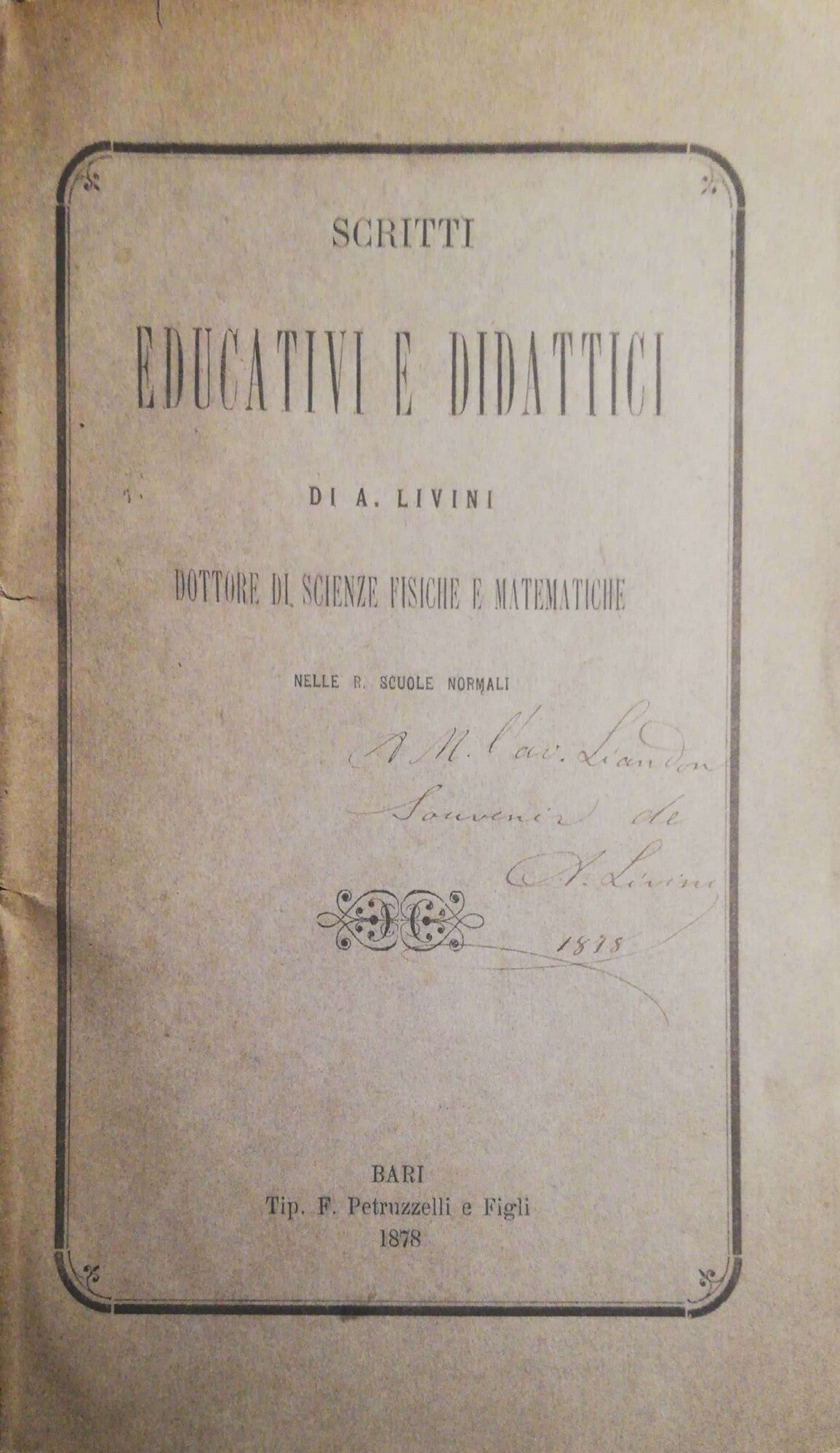 scritti educativi didattici - copertina