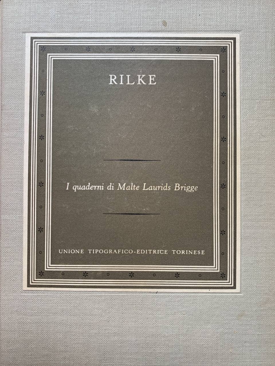 I quaderni di Malte Laurids Brigge - copertina