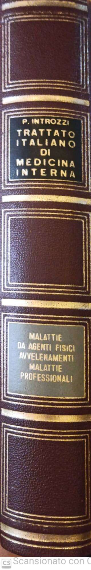 Trattato italiano di medicina interna. Parte undicesima. Malattie da agenti fisici. Avvelenamenti. Malattie professionali - copertina